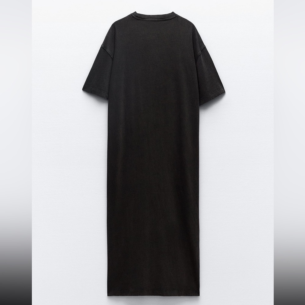 ZARA Cotton Dress in Charcoal - NWT - Picture 5 of 5